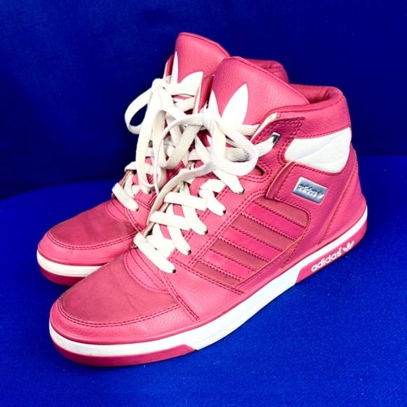 |•ADIDAS•| Ortholite Retro Bubble Gum Barbie Pink High Top Sneakers - Picture 2 of 16